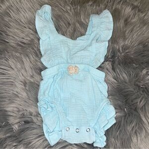 kalamixi Kids Fashion | blue baby romper | Size 80 (12 months) Baby One Piece